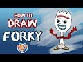 drawing for kids - How to Draw Forky - Toy Story 4 - Art for kids
