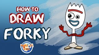 Drawing For Kids - How To Draw Forky - Toy Story 4 - Art For Kids