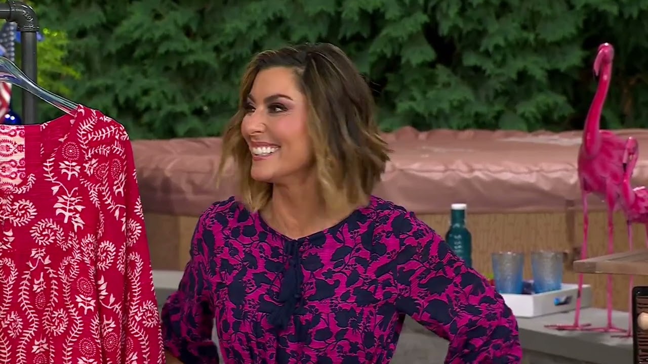 Studio Park x Amy Stran Printed Dress with Removable Self Belt on QVC