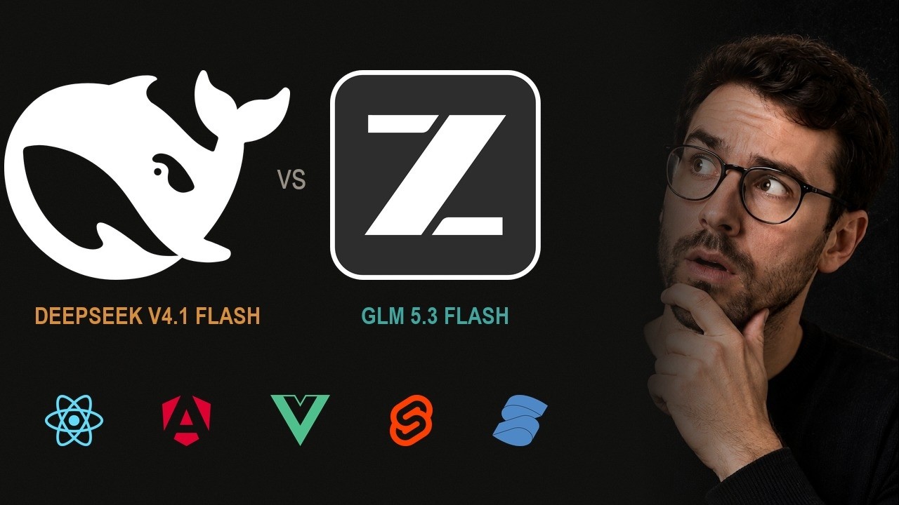 DeepSeek V4.1 Flash vs GLM 5.3 Flash (ox-alpha): 5 Challenging SaaS Builds, 5 JS Frameworks