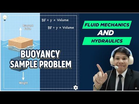 Buoyancy SAMPLE PROBLEM (Fluid Mechanics and Hydraulics) - YouTube