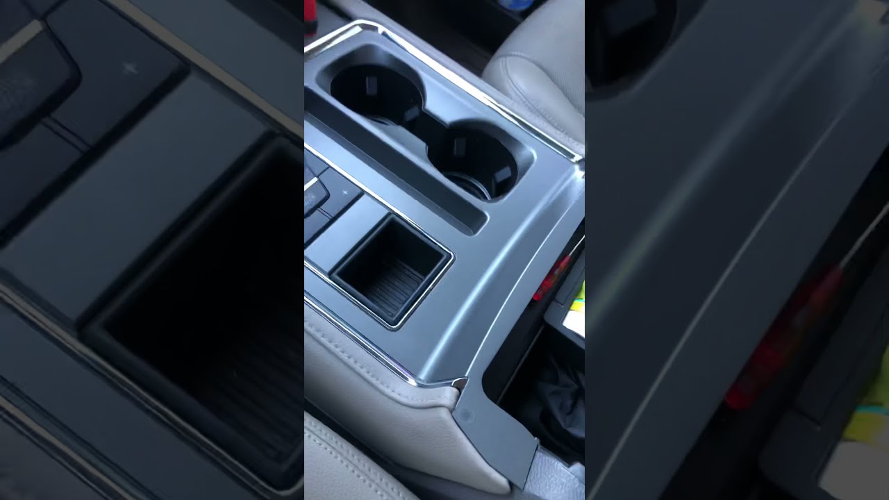 thumbnail image 2 of Custom Install Parts Center Console Cup Holder Pad For Ford F150 - Graphite Grey 2 of 6