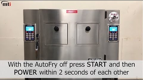 AutoFry MTI-40E Boil Out Procedure