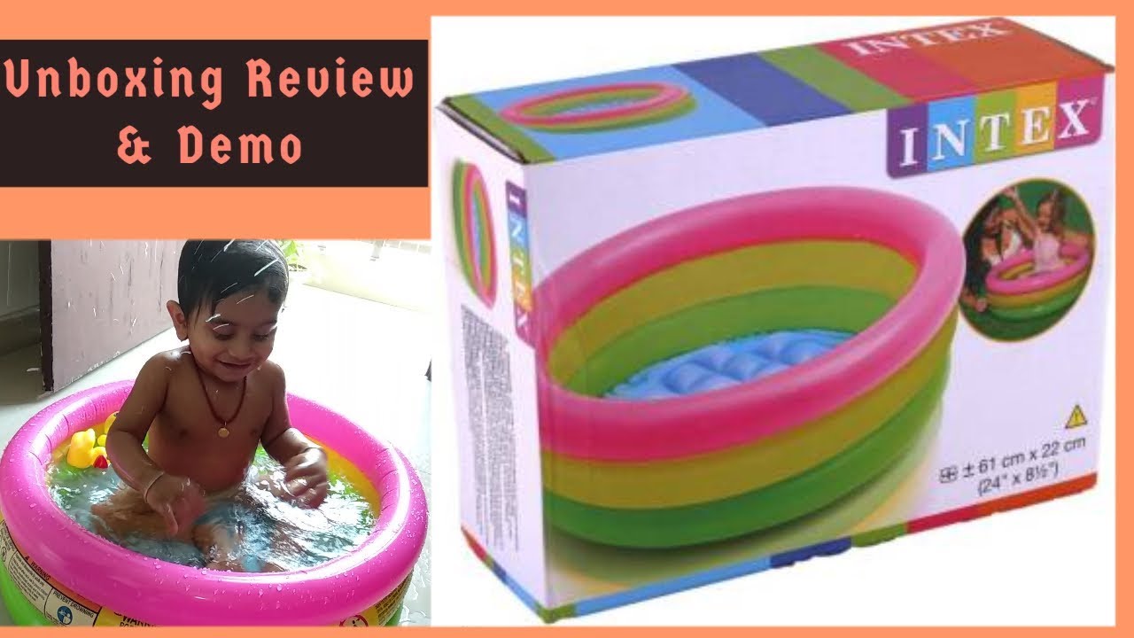 Unboxing Review \u0026 Demo of Intex Bath Pool | Honest Review | How to fill air or blow Intex Bathtub ||