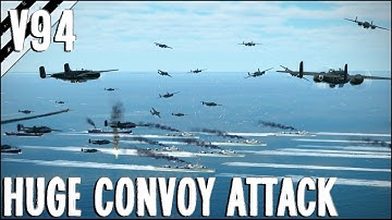 Huge Formations VS Large Ship Convoy (GIVEAWAY) V94 | IL-2 Sturmovik Flight Simulator Crashes