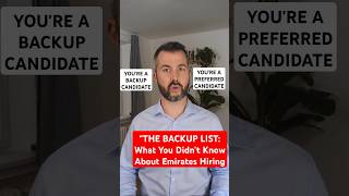 Youre A Backup Candidate Thats Why You Failed The Emirates Final Interview