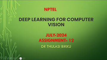 NPTEL Deep Learning for Computer Vision July-2024 Assignment-12