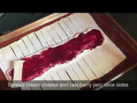 Raspberry Cream Cheese Strudel