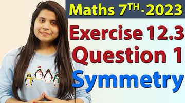 Q 1, Ex 12.3- Symmetry - Chapter 12 - Maths Class 7th - NCERT, New Syllabus 2023 CBSE
