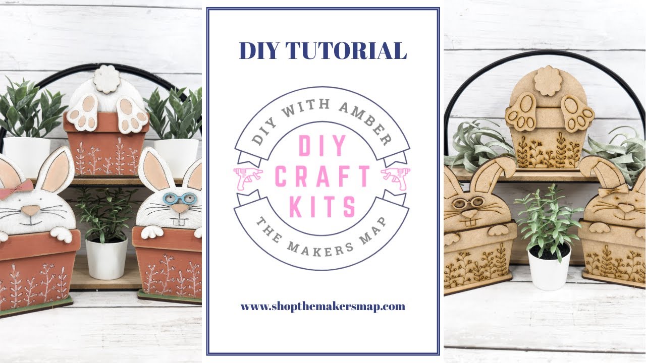 3 Bunnies in Flower Pots DIY Kit Tutorial - YouTube