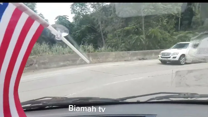 Beautiful Driving View, Descending Kwahu Mountains to Nkawkaw