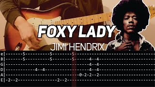 Video thumbnail of "Jimi Hendrix - Foxy Lady (Guitar lesson with TAB)"