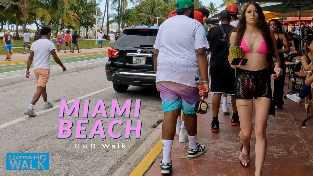 Miami Beach Walk 4k March 2022