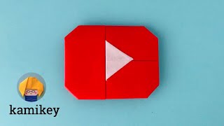 折り紙１枚でユーチューブプレイボタン  YouTube Play Button (カミキィ Kamikey)