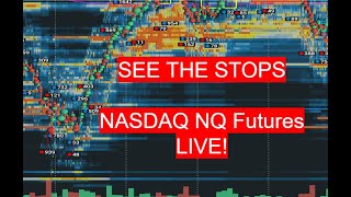 LIVE Daytrading NASDAQ NQ Futures Bookmap Fri 8.25.2023 VPOC VWAP