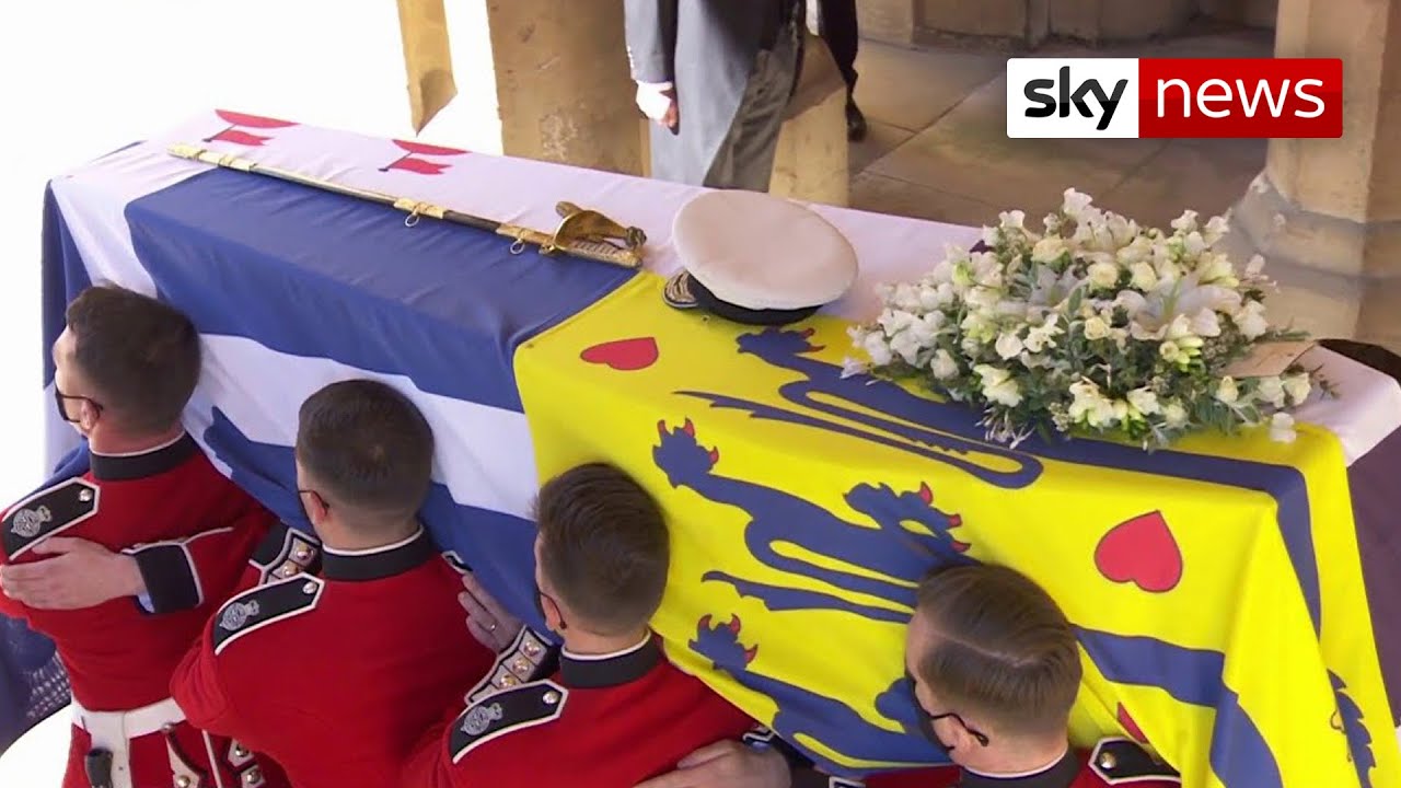 Film backdrop image for Prince Philip's coffin carried out of Windsor Castle (2021)