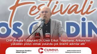 Chp Ankara İl Başkanı Dr. Ümit Erkol: “Haymana, Ankara’nın Yükselen Yıldızı Oluyor”