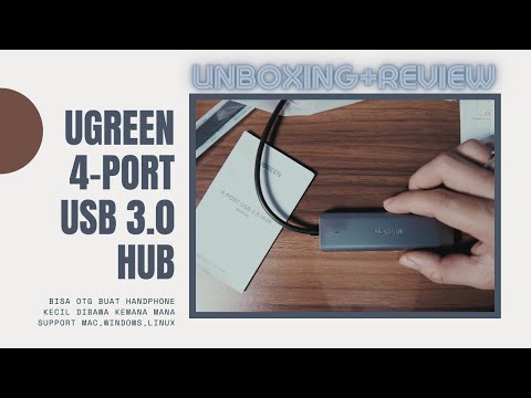 UNBOXING+REVIEW | UGREEN 4 PORT USB 3.0 HUB | BISA OTG HANDPHONE (USB TYPE C)