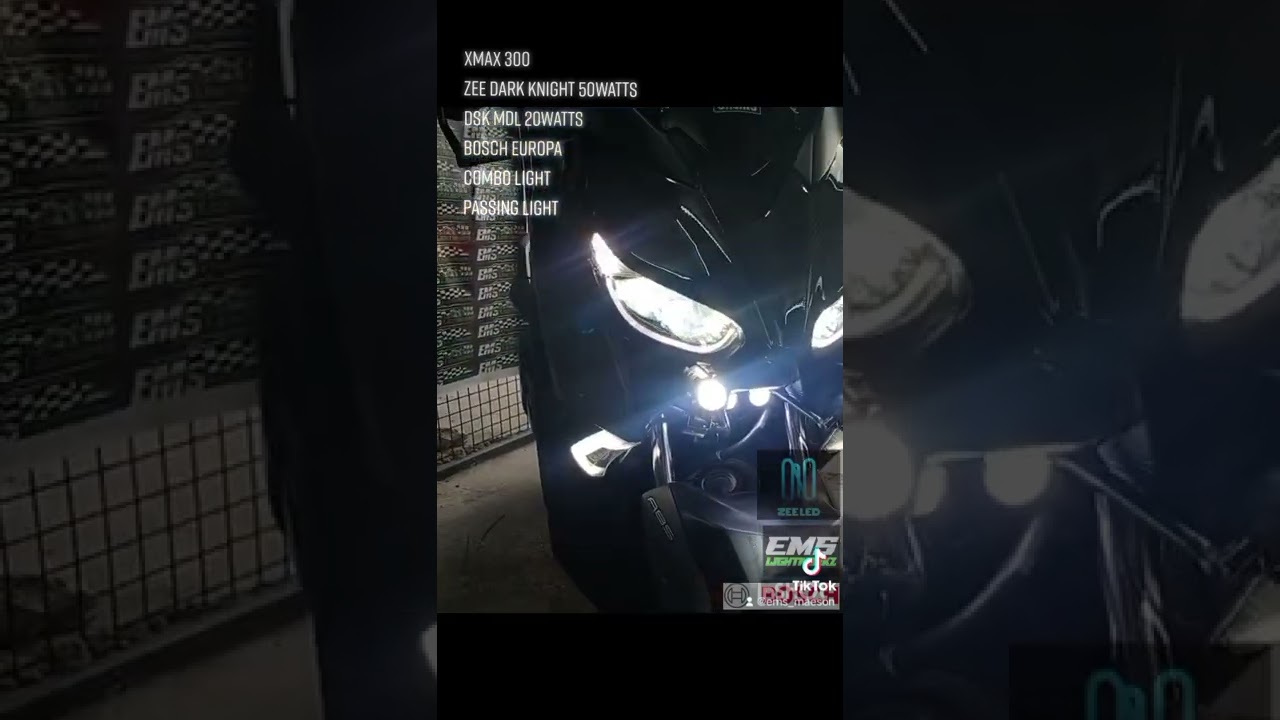 XMAX 300 BOSCH Europa x ZEE Dark Knight 50watts x DSK MDL 20watss