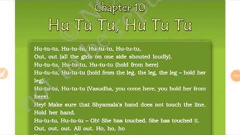 Class 4th EVS hu tu tu, hu tu tu chapter 10