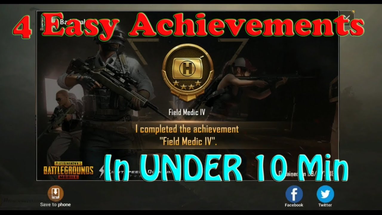 How To Earn Field Medic Achievements I Ii Iii Iv In Under 10 Minutes Pubg Mobile Youtube
