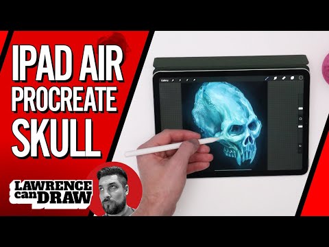 iPad Air Procreate Drawing 💀 Alien Skull