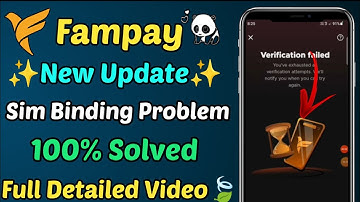 Fampay Sim Binding Problem Solved ✅ Fampay sim binding Account Verified 😍 Fampay New Update 2024 😳