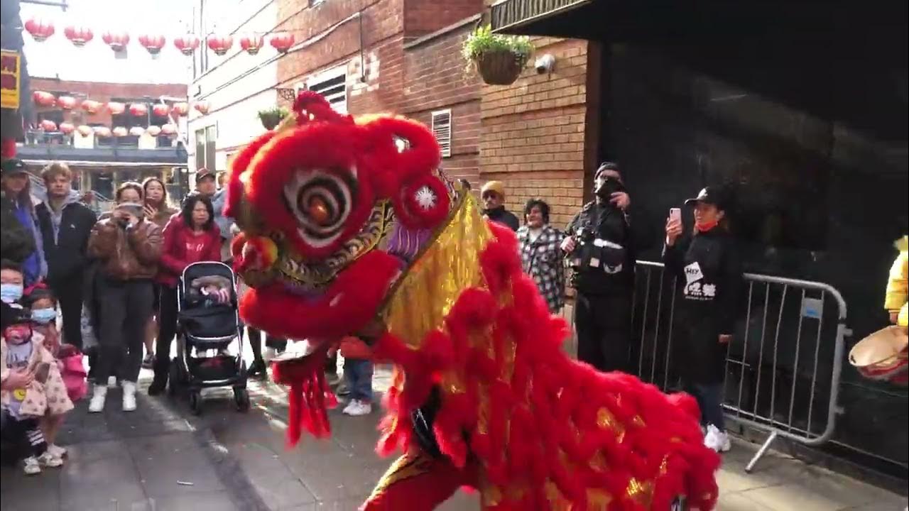 Chinese New Year 2022, UK Birmingham Chinatown ‘Choy Cheng’ Lion