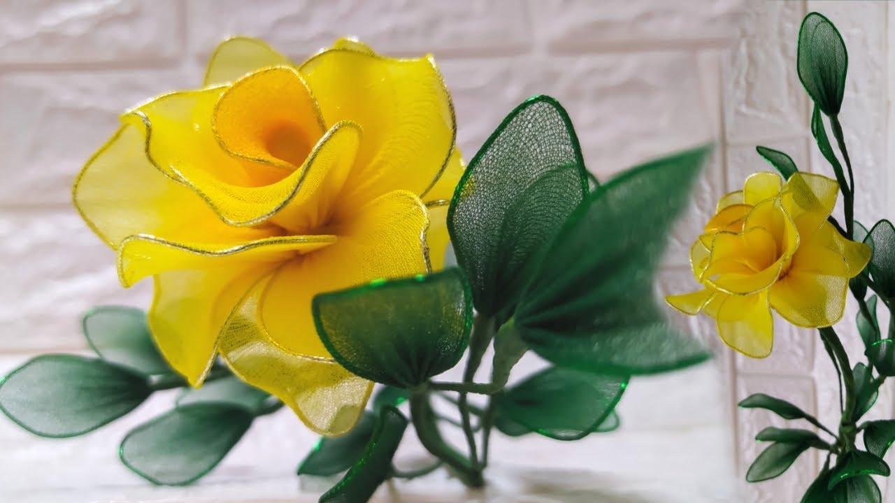 Bunga mawar Dari stocking mudah Dan sample /  making flowers rose / stocking flowers