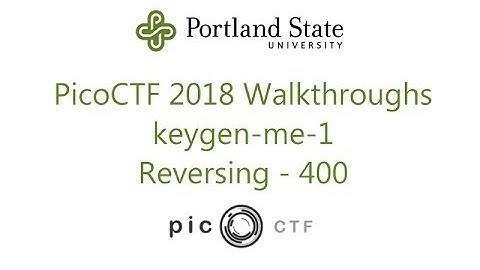 PicoCTF 2018 - keygen-me-1