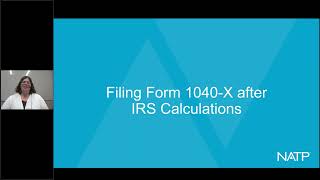Webinar preview: Filing Form 1040-X After IRS Calculations