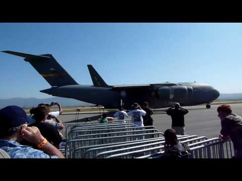 C-17 Push Back Using Thrust Reversers - Chino Air Show 5/16/10
