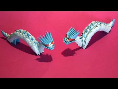 3D origami Small Dragon Tutorial for beginner