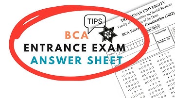 BCA Entrance Exam Answer Sheet #BCAEntranceExam2080