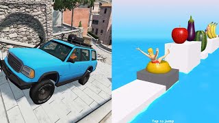 Car Bollard Crashes Fun Squeezy Girl Jump Fun Android Game & Pc Game