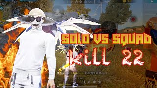 SOLO VS SQUAD PAKE SET GANTENG JADI PEDE BUAT NGERUSH TOTAL KILL 22!!