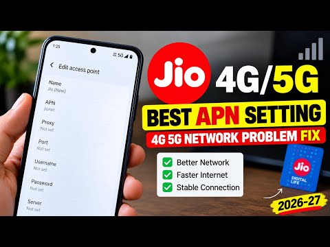 Jio 4G/5G Network Problem FIX 🔥 | New APN Settings 2026-27 | Slow Internet Solution 😍