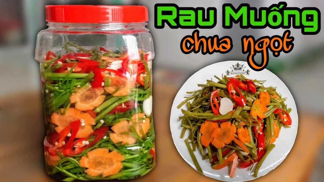 Cách làm RAU MUỐNG CHUA NGỌT giòn ngon KHÔNG BỊ ĐEN để được lâu | HM ...
