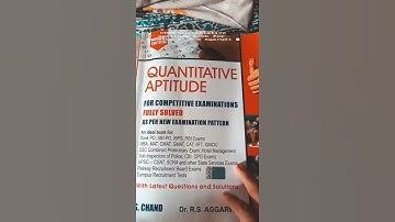 R S Agarwal quantitative aptitude Book for section 3 in CUCET/CUET.#CUCET#CUET#DU#UPSC#CSAT#2022