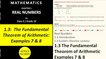 NCERT Class 10 Math chapter 1-1.3 FUNDAMENTAL THEOREM OF ARITHMETIC Examples 7 & 8 | #00007