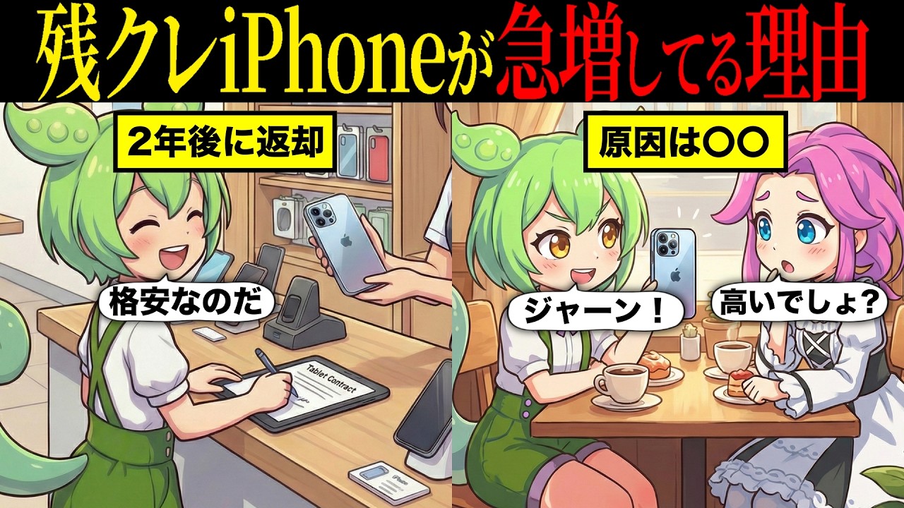残クレiphoneが急増してる理由とは【ずんだもん&ゆっくり解説】