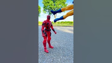 Deadpool and Wolverine + Chase and Skye Paw Patrol = Marvel Animation #shortvideo #spiderman