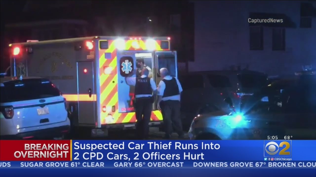 2 Officers Injured After Suspected Car Thief Runs Into 2 CPD Vehicles ...