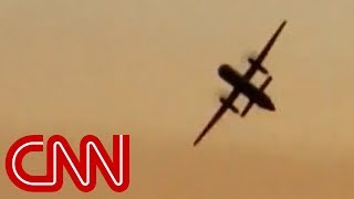 See stolen plane flying moments before crash