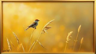 SSM Art 4K 1-Hour Golden Wheat Field Ambience | No Music Decor Background