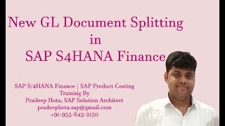 SAP New GL Document Splitting in SAP S4HANA Finance 1809 | General Ledger Concept | New GL Concept