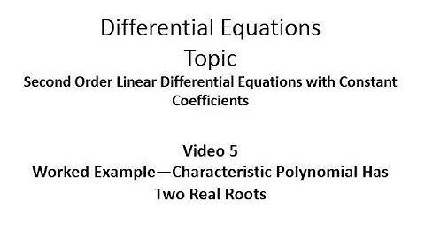 Worked Example When Characteristic Polynomial Has Two Real Roots