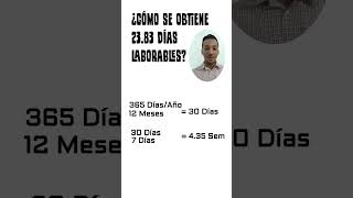 🤔De dónde sale el 23.83 en los cálculos laborales?