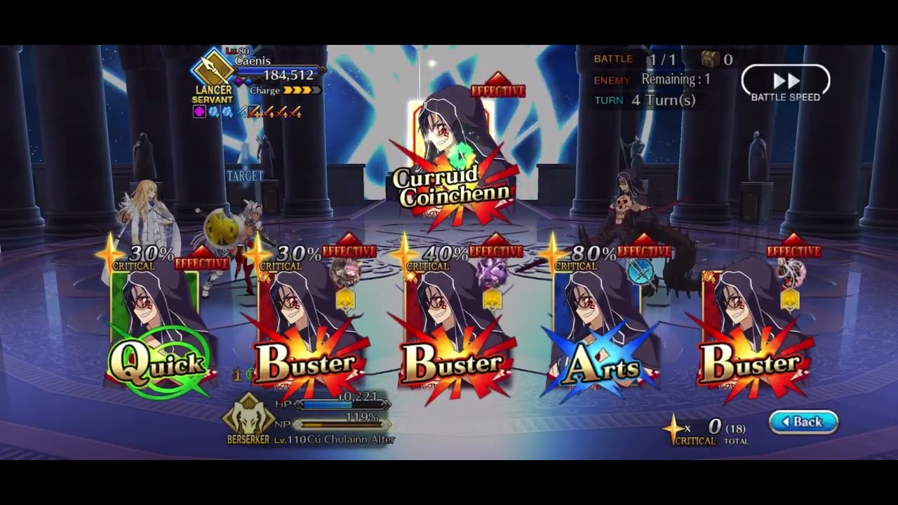[LB5.2 Recollection Quest] Caenis fight - Cu Alter solo ft. Gong
