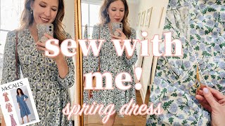 A FLORAL SPRING DRESS! 🌸🧵(Groundbreaking) Spend the Week Sewing with Me!